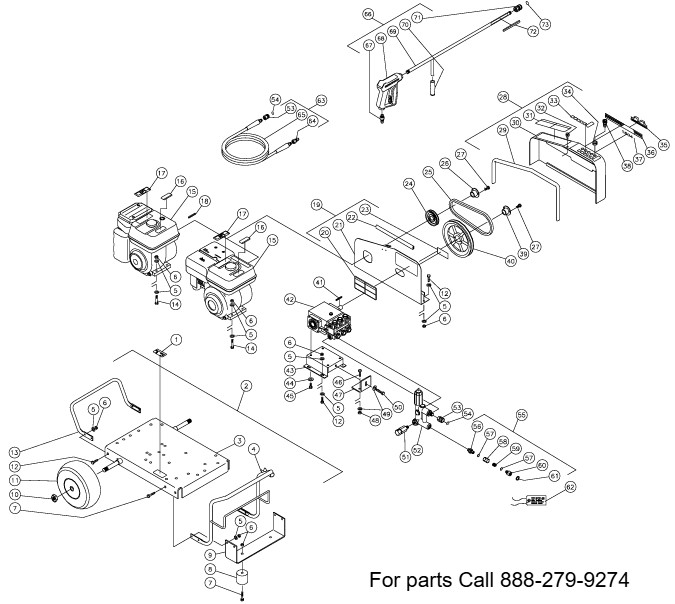 MITM CW-1504-3MGH pressure washer parts and manual